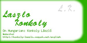 laszlo konkoly business card